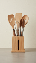 set innovador de utensilios de cocina en madera