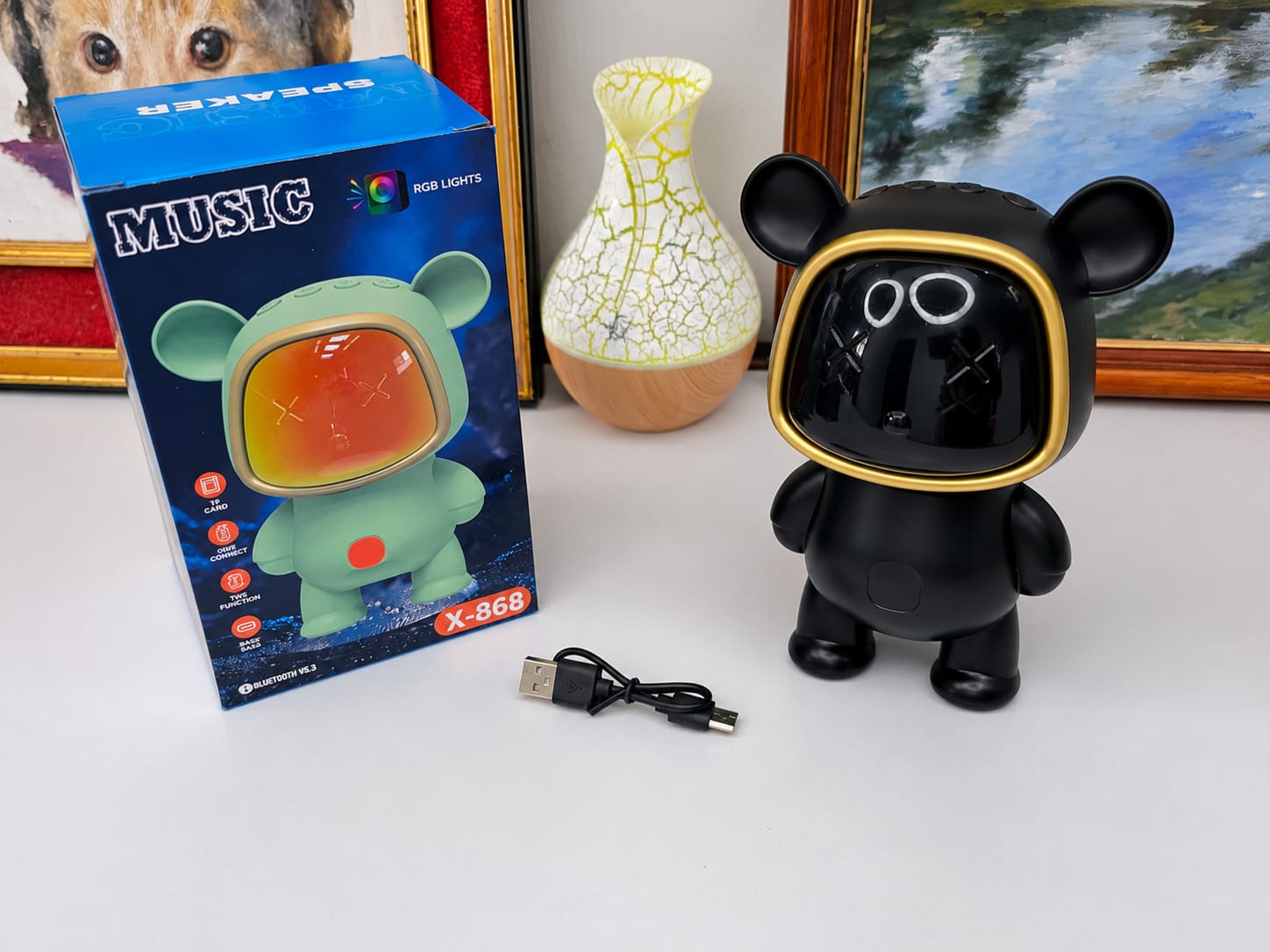 Parlante Bluetooth Oso LED Recargable